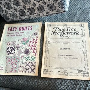 Easy quilts patterns for cutting guides & Pine Tree needlework Toadstool Fantasy